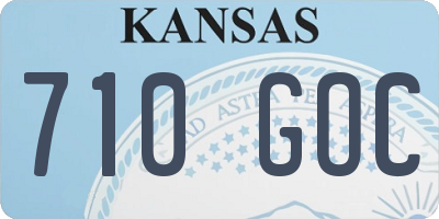 KS license plate 710GOC