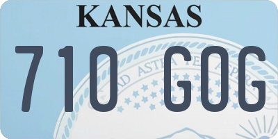KS license plate 710GOG