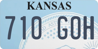 KS license plate 710GOH