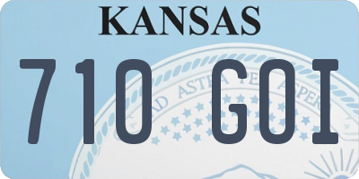 KS license plate 710GOI
