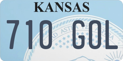 KS license plate 710GOL
