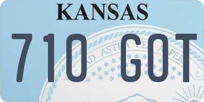 KS license plate 710GOT