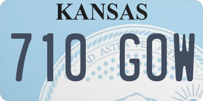 KS license plate 710GOW