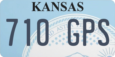 KS license plate 710GPS