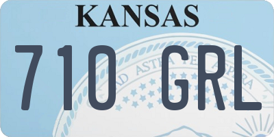 KS license plate 710GRL