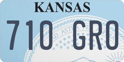 KS license plate 710GRO