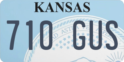 KS license plate 710GUS