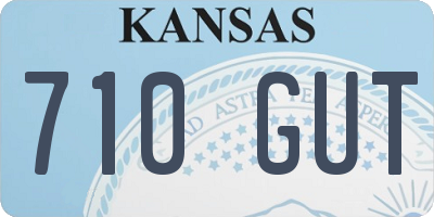 KS license plate 710GUT