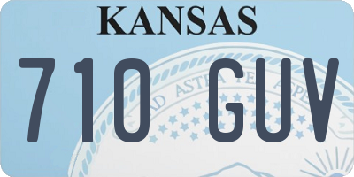 KS license plate 710GUV