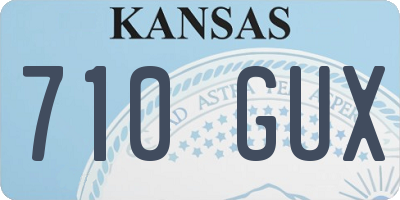 KS license plate 710GUX