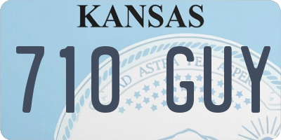 KS license plate 710GUY
