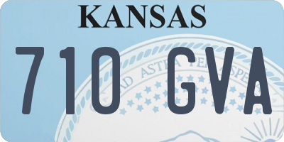 KS license plate 710GVA