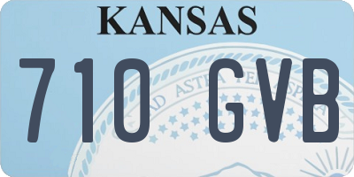 KS license plate 710GVB