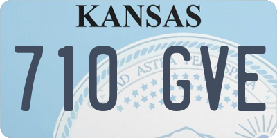 KS license plate 710GVE