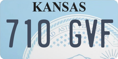 KS license plate 710GVF