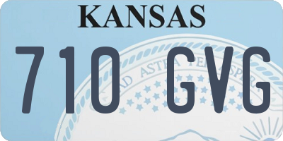 KS license plate 710GVG