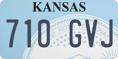KS license plate 710GVJ