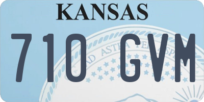 KS license plate 710GVM