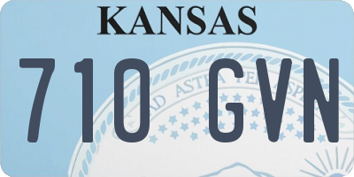 KS license plate 710GVN
