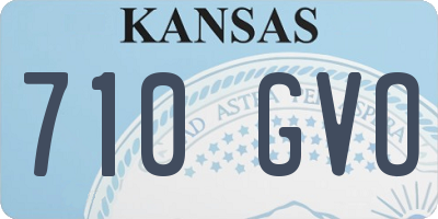KS license plate 710GVO