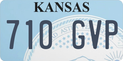 KS license plate 710GVP