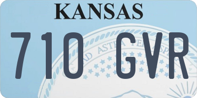 KS license plate 710GVR