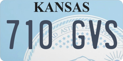 KS license plate 710GVS