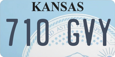 KS license plate 710GVY