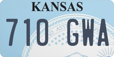 KS license plate 710GWA