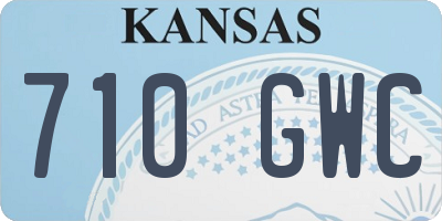 KS license plate 710GWC