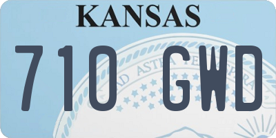 KS license plate 710GWD