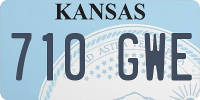 KS license plate 710GWE