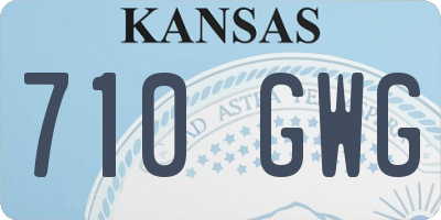 KS license plate 710GWG