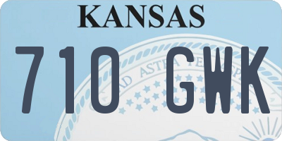 KS license plate 710GWK