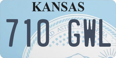 KS license plate 710GWL