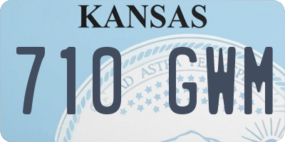 KS license plate 710GWM