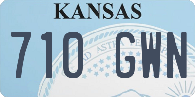 KS license plate 710GWN
