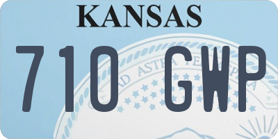 KS license plate 710GWP