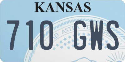 KS license plate 710GWS