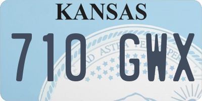 KS license plate 710GWX
