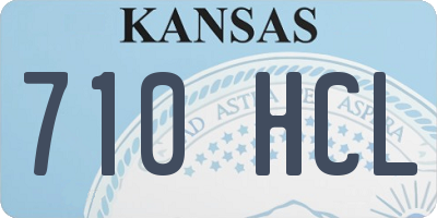 KS license plate 710HCL