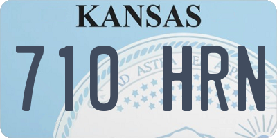 KS license plate 710HRN