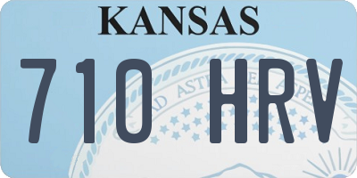 KS license plate 710HRV