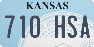 KS license plate 710HSA