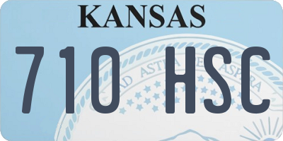 KS license plate 710HSC