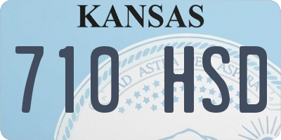 KS license plate 710HSD