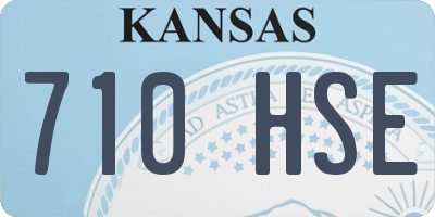 KS license plate 710HSE