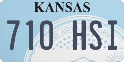 KS license plate 710HSI