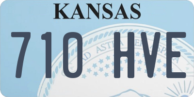 KS license plate 710HVE