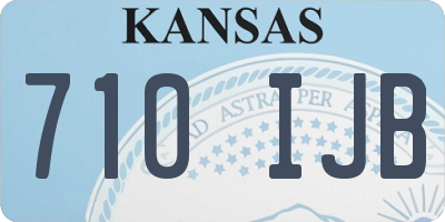 KS license plate 710IJB